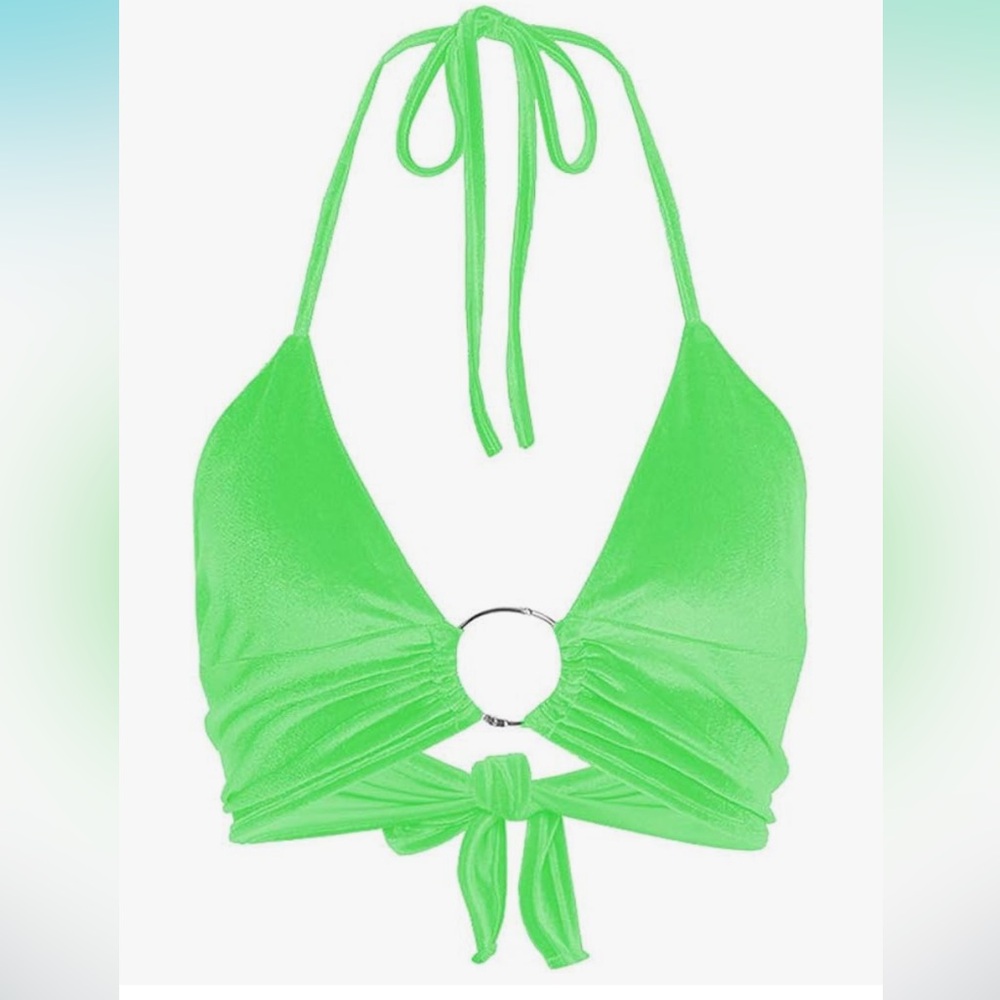 Neon Green Halter  Top